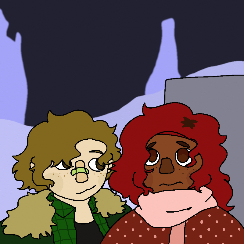 Amada watches Rhett walk away with a nervous frown on her face. Sofia stands next to her, smiling quietly at her.