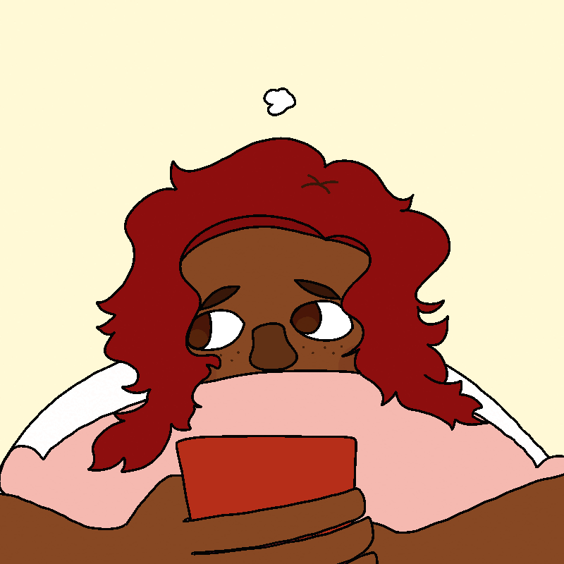 Amada has an animated thought bubble appear above her head.